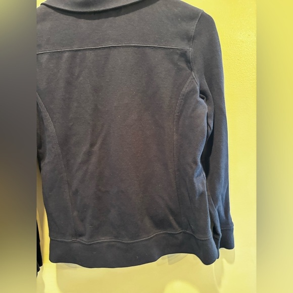 Lauren Ralph Lauren Blue Blouse collared business office casual large new preppy - Picture 8 of 9